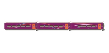 H0 E RENFE Elektro.- Hochgeschwindigkeitszug " AVLO ", Ergänzung- Set 3/ 3, violett, 4A, Ep.VI, etc..................................