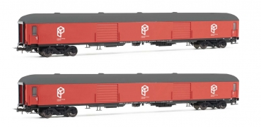 H0 E RENFE Gepäckwagen Set 2x, DD 8100, 4A, Ep.IV, rot, etc..................
