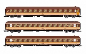 H0 E RENFE Reisezug - Schlafwagen Set 3x, 4A, Ep.IV, " Estrella ", etc.................