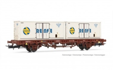 H0 E RENFE Containertragwagen MC1, bel., 2A, Ep.IV,  " RENFE ", etc..............