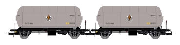 H0 E RENFE Gaskesselwagen Set 2x, mit Bremserbühne, 2A, Ep.IV, " Butan S.A.", silber- schwarz, etc.................................