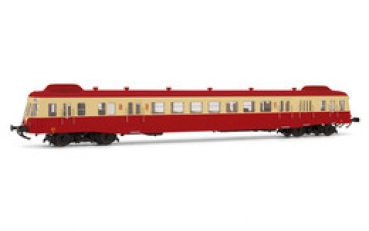 H0 F SNCF Dieseltriebwagen R X2400, 4A, Ep.III, mit Abgasleitbleche, Sound, Dach rot, beige/ rot