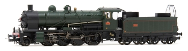 H0 F SNCF Dampflokomotive 140C 133 Ep.III, grün- schwarz, Sound, etc.........................................