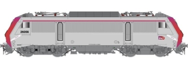 H0 F SNCF Elektrolokomotive BB 26056, 4A, Ep.VI, grau- rot, " Technicentre Industriel Quillins ", Sound, etc..............................................
