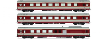 H0 F SNCF Reisezugwagen Set 3x, 4A, Gran Confort, TEE Le Kleber, grau, Ep.IV, etc........................................................................