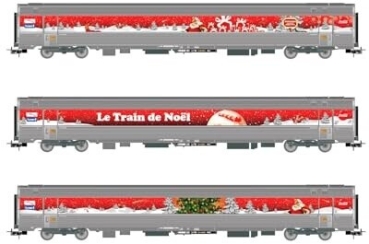 H0 F SNCF Weihnachtszug Set 3x, 4A, Ep.VI, " Train de Noel ", etc.......................