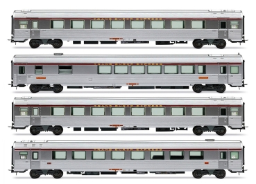 H0 F SNCF Reisezugwagen Set 4x, 4A, Ep.IV,  " TEE Jules Verne 1 ", etc........................