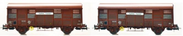 H0 F SNCF Güterwagen ged., Set, 2x, 2A, Ep.IV; offene Lüftungsschieber, " Provence Express "