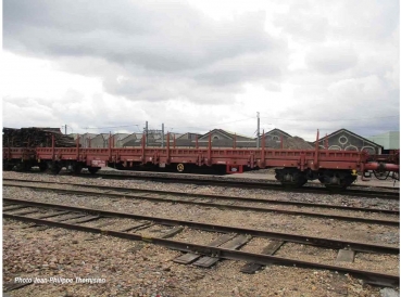 H0 F SNCF Flachwagen RES, bel., 4A, Ep.IV, braun, etc..............