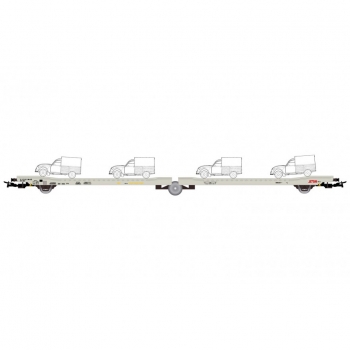 H0 STVA Autotransportwagen Ladks, bel., 3A, Ep.IV, grau, " La Poste ", etc................................