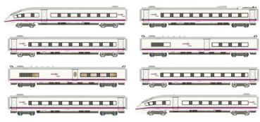 N E RENFE Hochgeschwindigkeitszug, 8teilig, AVE S- 103, 4A, Ep.VI, perlmutt- violett, etc.........................