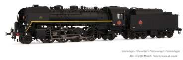 N F SNCF Dampflokomotive 141 R 840,  Boxpokräder, L= 134mm, Öl, Ep.III, schwarz, gelbe Linie, etc........................