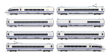 N E RENFE Elektrotriebzug teil.8x, AVE S 103, 4A, Ep.V, blau, L= 1250mm, Sound, etc......................................................