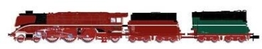 N D DR Dampflokomotive BR 18 201, rot, Tender grün, 2C1, Ep.V, etc......................................................