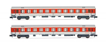 N D DB Reisezugwagen Set 2x,  Bomz236, L=330mm, 4A, Ep.V, weiß/ rot, Nachtzug, etc...................