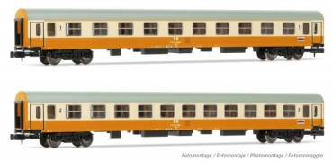 N D DR Personenwagen Set 2x,  L= 330mm, Kl.1, Kl.2, 4A, Ep.IV, " Städte Express ", etc.............................