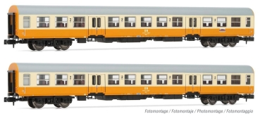 N D DR Personenwagen Set 2x,  L= 330mm, Kl.2, 4A, Ep.IV,  " Städte- Express, etc.............................