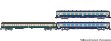 N D BRD DB Reisezugwagen Set 3x, 4A, Ep.IV, R0 192mm, L=495mm, " Paris- Berlin- Warschau ", etc...........................