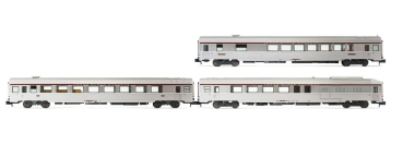 N F SNCF Reisezugwagen- Set 3x , 4A, Ep.IV, " silber, " Paris- Ruhr ", etc....................................
