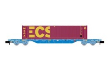 N E RENFE Containerwagen bel., 4A, L=123mm, Ep.VI, " ECS BULK ", etc..........................