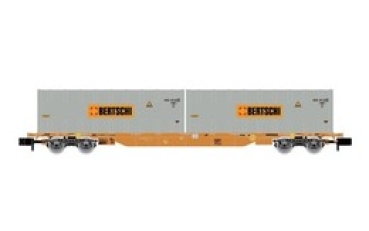 N Wascosa Containerwagen bel., 4A, Ep.VI, " BERTSCHI ", etc...........................