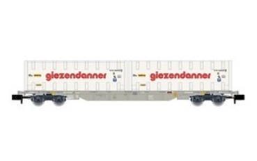 N Containerwagen bel., 4A, L=123mm, Ep.VI, " HUPAC ", etc.....................