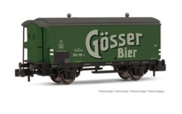 N A ÖBB Kühlwagen, 2A, Ep.III, grün, " GÖSSER BIER ", etc.................