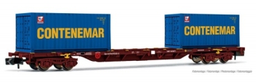 N E RENFE Containertragwagen bel., L=123mm, 4A, Ep.VI, " MMC  ", etc........................