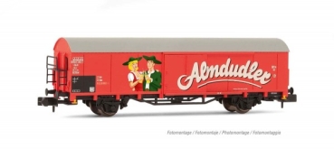 N A ÖBB Güterwagen ged.,Gbs,  L=87mm, 2A, Ep.IV- V, " Almdudler ", etc..........................