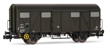 N F SNCF Güterwagen- Set.2x, ged., K, 2A, Ep.III, L=132mm, etc........................