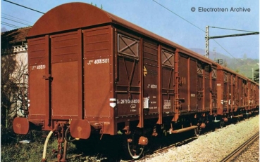 N E RENFE Güterwagen- Set.2x, ged., ORE, 2A, Ep.IV,  braun, etc........................