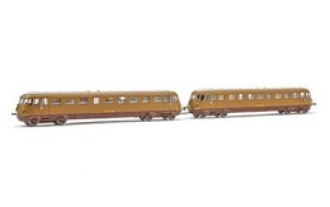 H0 I FS Dieseltriebwagen R Aln 556, 2teilig, 6A, Ep.III- IV, Castano- Isabella,