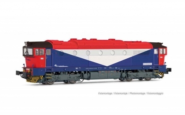 H0 Pri Diesellokomotive DE 520 Fuc, 4A, Ep.VI, blau- rot- weiß, Sound, etc.....................