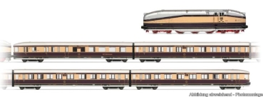 H0 D DRG Henschel- Wegmann- Zug, BR 61 001+ Reisezugwagen, 4teilig, 2C2, Ep.II, L= 1235mm, R=357mm, etc...............