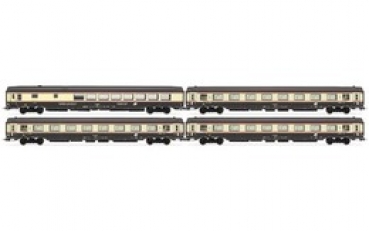 H0 I FS Reisezugwagen Set 4x,  Kl.1 3x, Speisewagen,   4A, Ep.Va , " Bandiera "