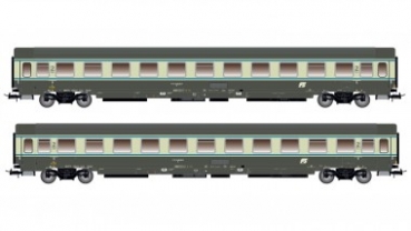 H0 I FS Reisewagen Set, UIC- Z,  4A, Kl.2.,  Ep.IV- V, grau beige,