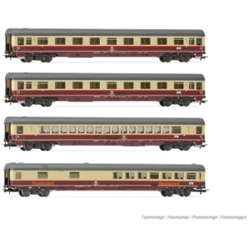 H0 D DB Reisezugwagen Set, St.4x, " TEE Rheingold ", 4A, Ep.IV, L= 1224mm, Teil 1, etc.................................................