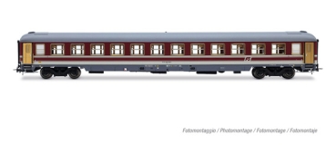 H0 I FS Reisezugwagen für Gefangenentransport, 4A, Ep.IV- V, L= 303mm, rot- grau, etc.............................................