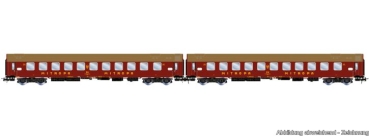 H0 D DR Schlafwagen Set 2x, rot 4A, Ep.IV, etc.......................................