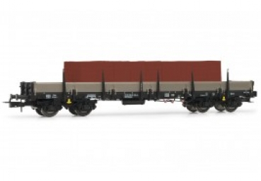 H0 D DB Flachwagen Remms 665,  bel.,  4A, Ep.IV,  " palettierte Ziegelsteine "