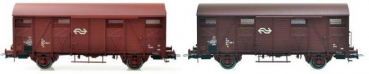 H0 NL NS Güterwagen Set, ged., 2A, Ep.IV, braun,