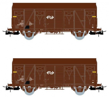 H0 NL NS Güterwagen Set, ged. Gs, 2A, Ep.IV, braun, " van Gend and Loos "