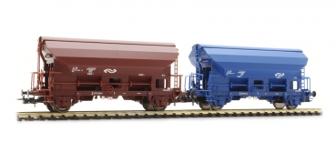H0 NL NS Schwenkdachwagen Set, ged., 2A, Ep.IV- V, blau- braun, etc.....................