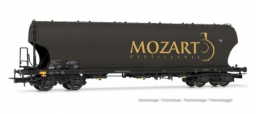 H0 A ÖBB Silowagen ,  L=176mm, 4A, Ep.VI, gold- schwarz, " Mozart Distillerie ", etc..................