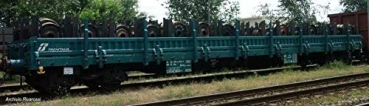 H0 I FS Flachwagen, bel., Res, 4A, L=227mm, Ep.V- VI, grün, etc...................