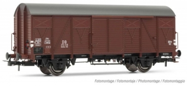 H0 D DB Güterwagen mit Schlusssignal  ged., Gmhs 55, 2A, Ep.III, braun, etc.................