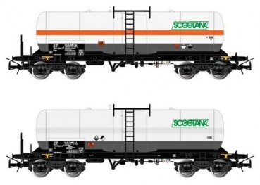 H0 I FS Kesselwagen Set 2x, Zags, Zas, 4A, Ep.V, oranger Streifen 1x , " Sogetank  ", etc.......................