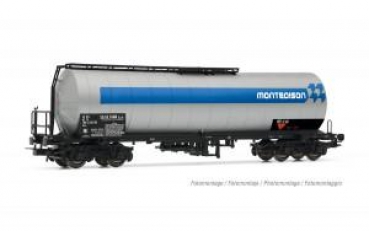 H0 I FS Kesselwagen, Zaes, 4A, Ep.IV, Bremserbühne, silber/ blau, " Montedison  ",  etc......................