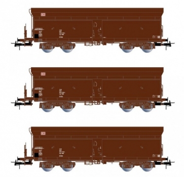 H0 D DB Selbstentladewagen Set 3x, Fals 164,  L=465mm, 4A, Ep.V, braun,  etc..................