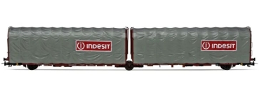 H0 I FS Schiebeplanenwagen Lails, 3A, Ep.V, " Indesit ",etc...........................